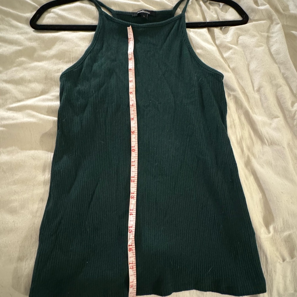 Forest Green Ribbed Tank Top